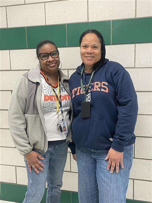 teachers wearing tiger gear